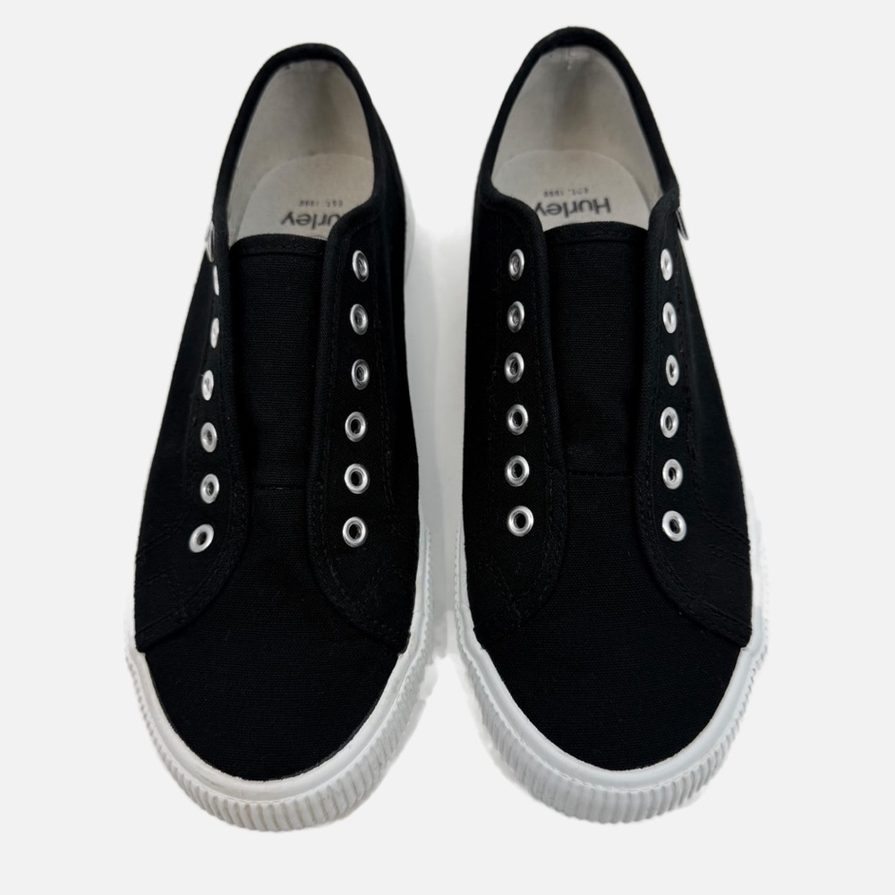 Hurley Chloe Black Slip On Sneakers | Size 6.5 | Canvas Skater Shoes - Picture 3 of 11